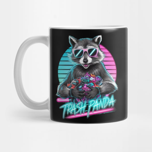 Retro trash panda by Dylante